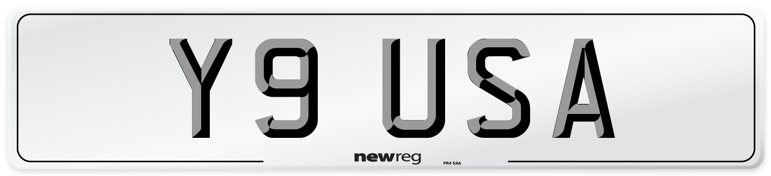 Y9 USA Number Plate from New Reg
